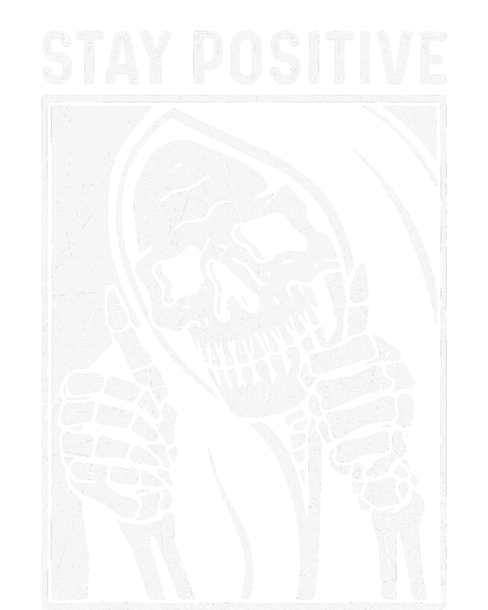 Funny Skull Stay Positive Skeleton Halloween Motivational T-Shirt