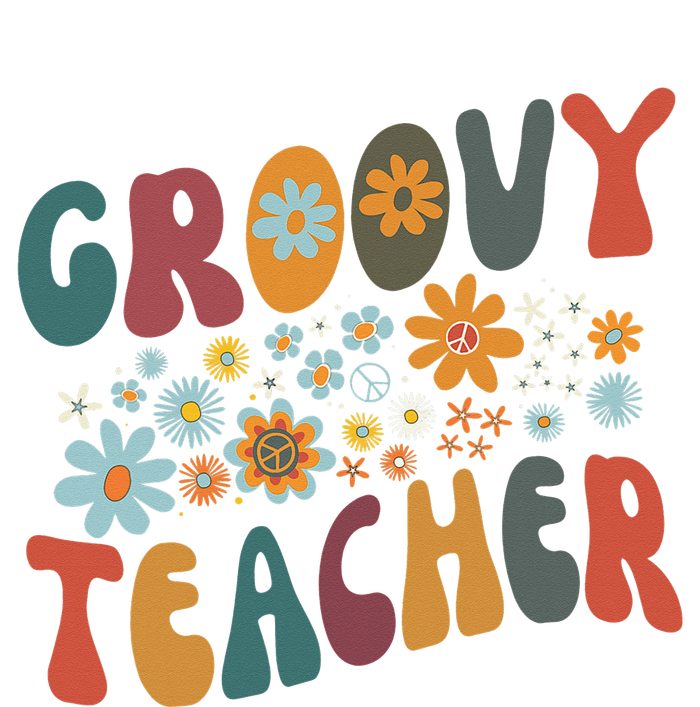 Groovy Teacher Retro Colorful Design Teacher Day Teaching T-Shirt