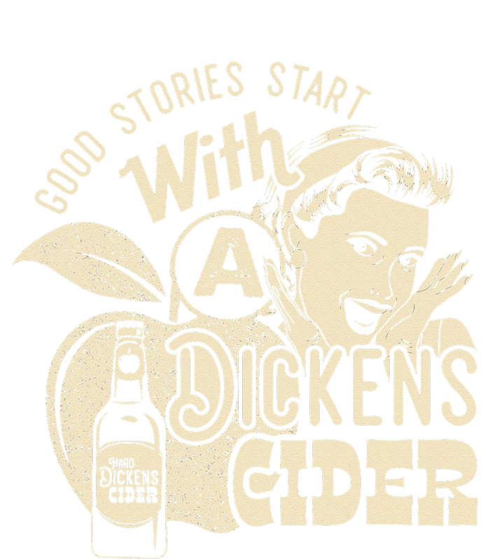 Hard Dickens Cider Whiskey And Beer Apple Humor Full-Length Apron With Pockets