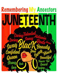 Remembering My Ancestors Juneteenth Natural Hair Black  Hooded Wearable Blanket