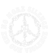 Retro Floral Peace Sign NoMore Silence End Gun Violence Baby Long Sleeve Bodysuit