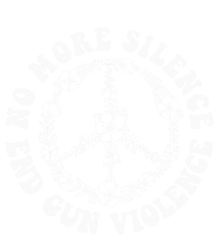 Retro Floral Peace Sign NoMore Silence End Gun Violence Baby Long Sleeve Bodysuit