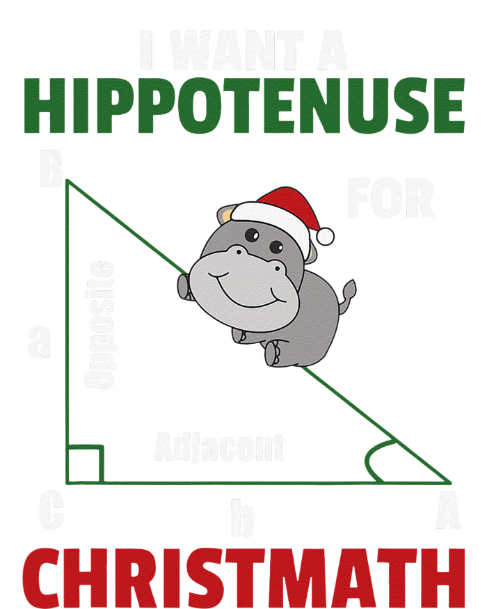 I Want A Hippotenuse For Christmas Cute Hippos Toddler Fine Jersey T-Shirt