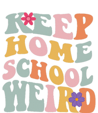 Keep Homeschool Weird Funny Homeschool Mom Retro Groovy V-Neck T-Shirt