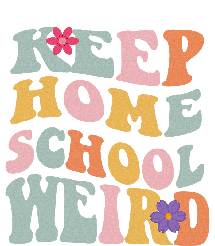 Keep Homeschool Weird Funny Homeschool Mom Retro Groovy V-Neck T-Shirt