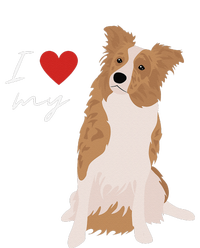 I Love My White & Red Merle Border Collie Dog Lover T-Shirt