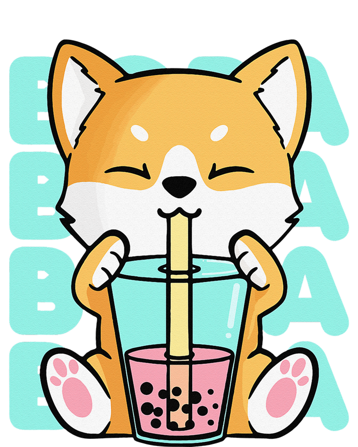 Kawaii Shiba Inu Dog Bubble Tea Boba Anime Neko Japan T-Shirt