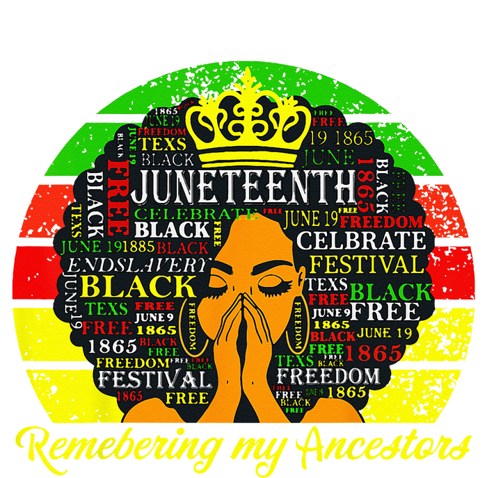 Juneteenth Remembering My Ancestors Black Freedom Wo Cropped Pullover Crew