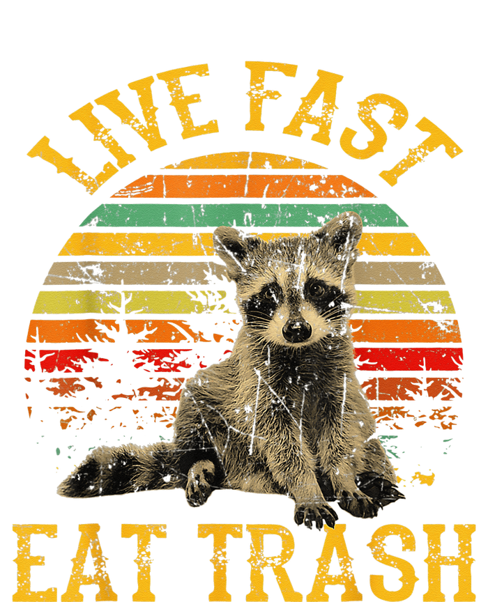 Live fast eat Trash Funny Raccoon Camping Vintage T-Shirt