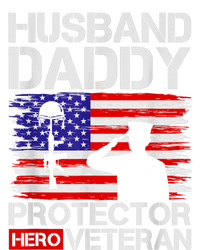 Retro Husband Daddy Protector Hero Veteran Happy Fathers Day T-Shirt