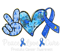 peace love cure blue ribbon prostate cancer awareness s Women's V-Neck T-Shirt