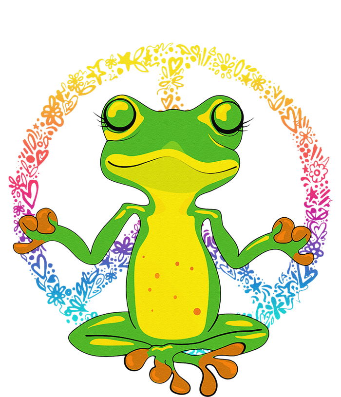 Peace Sign Yoga Frogs Cool Peace Frog Tie Dye T-Shirt