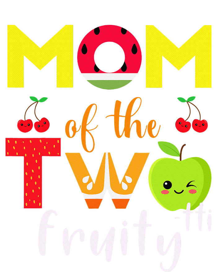 Mom Of the Twotti Frutti 2nd Birthday Party Fruit Themed V-Neck T-Shirt