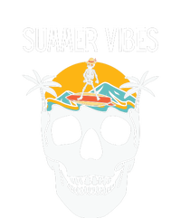 Summer Vibes Skeleton Funny Skull Wearing Hawaiian Women's V-Neck T-Shirt