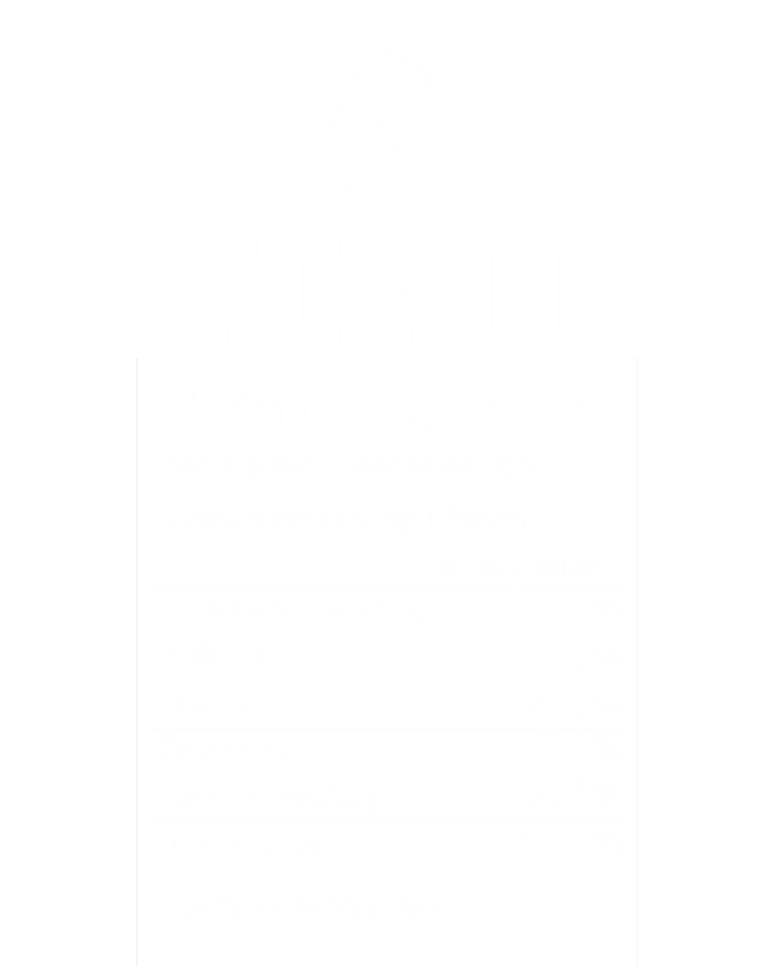 Virgo Nutritional Facts Horoscope Zodiac Astrology Sign Great Gift T-Shirt