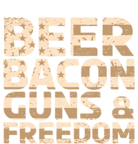 Beer Bacon Guns And Freedom Bbq Meat Pig Lover Bacon Gift Kids Tie-Dye T-Shirt