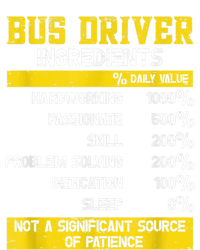 Bus Driver Ingredients Bumper Sticker