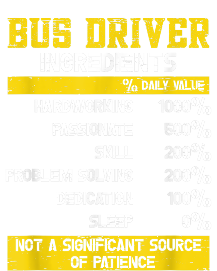 Bus Driver Ingredients Bumper Sticker