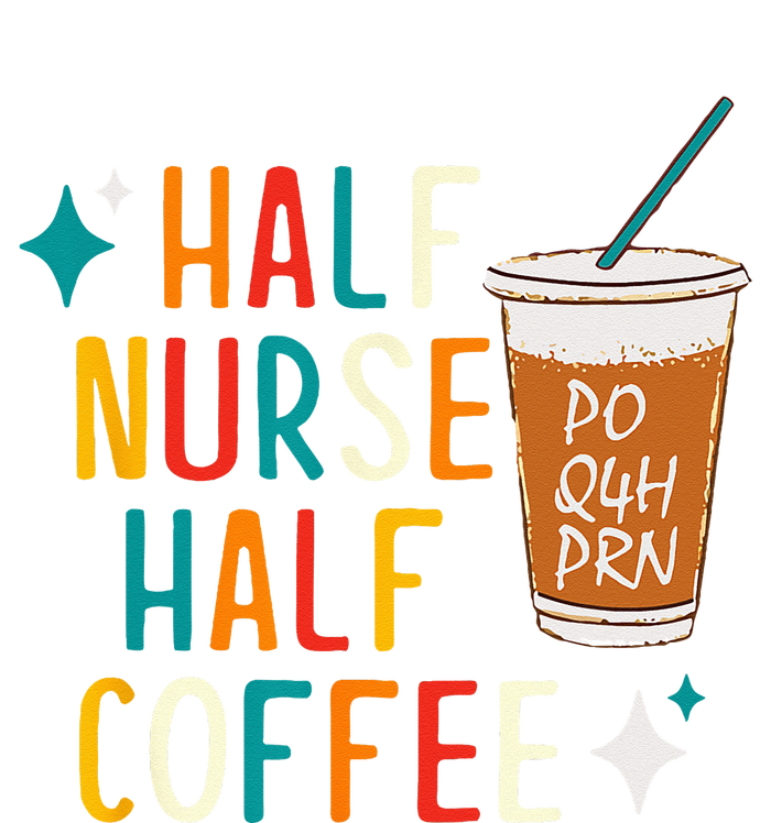 Half Nurse Coffee Nurse Gifts Nurse Week Gifts Funny Nurse Snapback Five-Panel Rope Hat