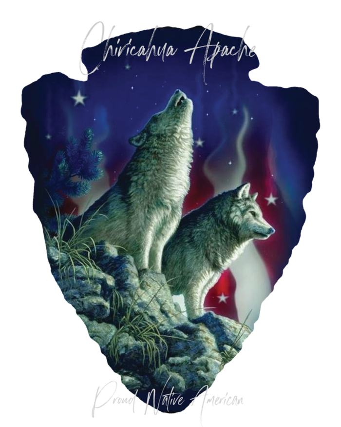 Chiricahua Apache American Indian Tribe Wolf Pride Howling Gift Ceramic Bell Ornament