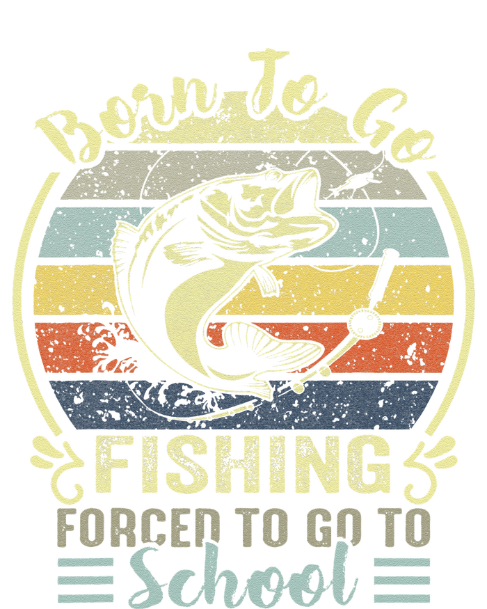 Funny Born To Go Fishing Bass Fish Fisherman Cute Youth Performance Sprint T-Shirt