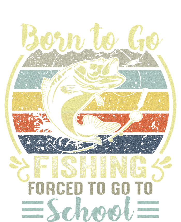 Funny Born To Go Fishing Bass Fish Fisherman Gift Kids Long Sleeve Shirt