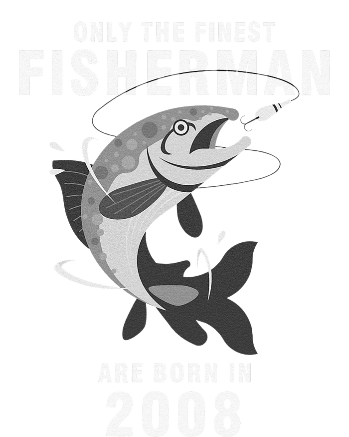 Fishing Fisherman 2008 12th Birthday Are Born In 2008 Snapback Five-Panel Rope Hat