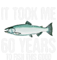 Funny Chinook Salmon Fishing 60th Birthday 60 Years To Fish PosiCharge RacerMesh Polo