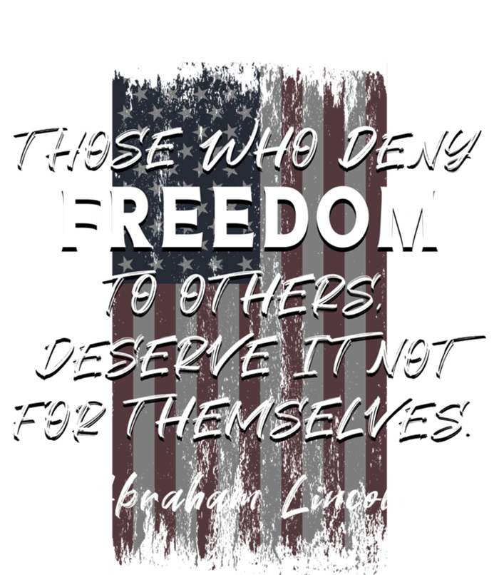 Historical Abraham Lincoln Freedom Quote With American Flag Great Gift Premium Hoodie