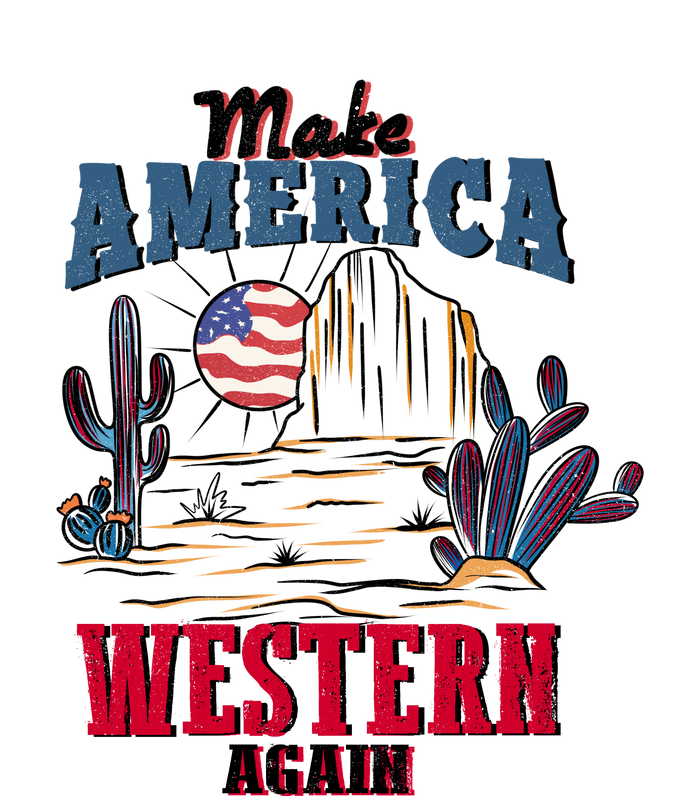 Make American Western Again Retro 4th Of July Patriotic Gift T-Shirt