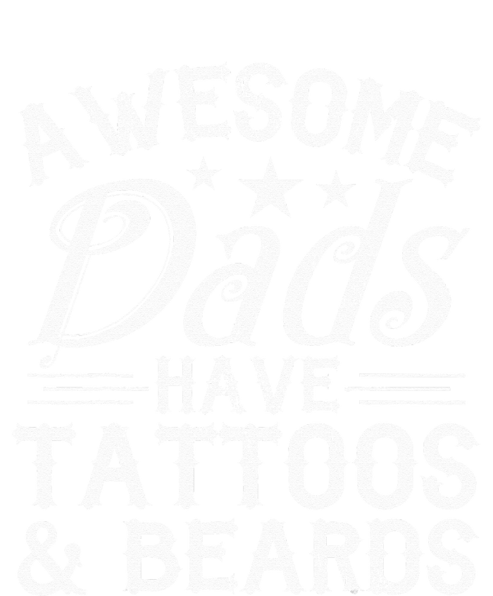 Awesome Dads Have Tattoos and Beards Father's Day Tie-Dye Long Sleeve Shirt