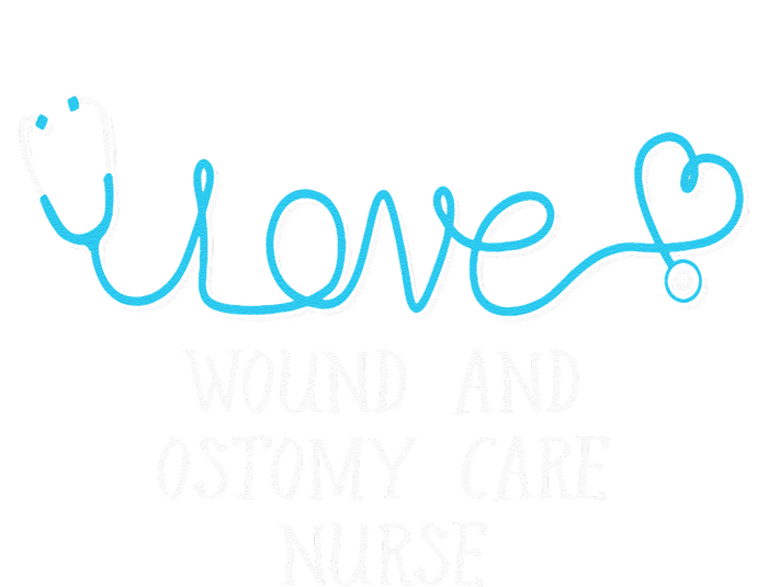 Wound And Ostomy Care Nurse Stethoscope Scripted Wit Tall T-Shirt