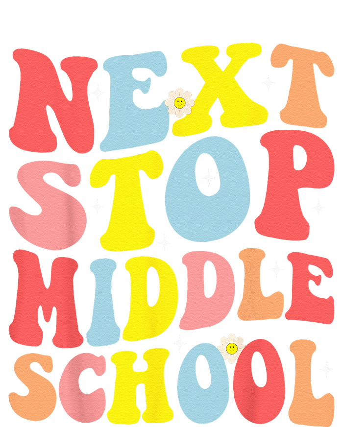 Groovy Next Stop Middle School Elementary School Graduation Button