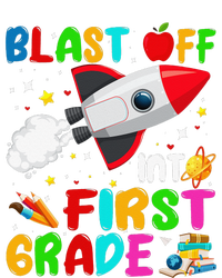 Blast Off Into First Grade Rocket Outer Space Back To School Dry Zone Grid Polo