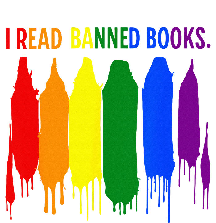 I Read Banned Books Week Rainbow LGBT Book Lover Teacher T-Shirt