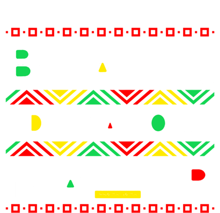 Black Educators Matter History Month Africa American Teacher Gift Striped Beanie with Solid Band