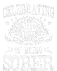 Celebrating One Year Of Being Sober Recovery Sobriety AA V-Neck T-Shirt