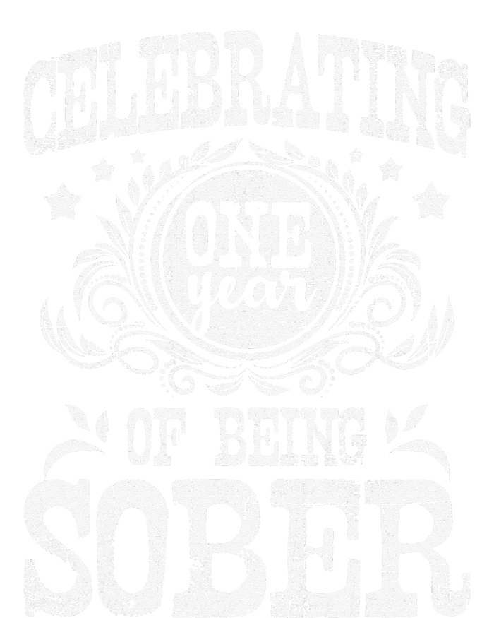 Celebrating One Year Of Being Sober Recovery Sobriety AA V-Neck T-Shirt