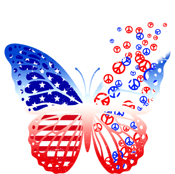 Butterfly Patriotic Peace Signs 4th Of July American Flag Gift Poster