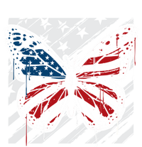 Butterfly Usa Flag Cute 4th Of July Funny American Flag Gift T-Shirt