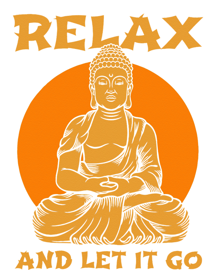 Buddha Inner Peace Relax Let It Go Buddhist Wellness Gift Dry Zone Grid Polo