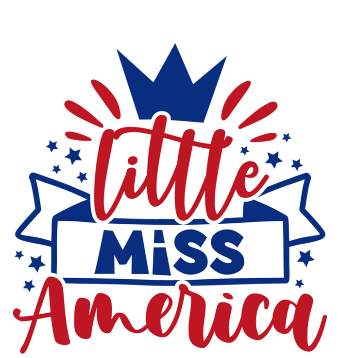 Little Miss America Illustration Novelty Graphic Designs Gift T-Shirt