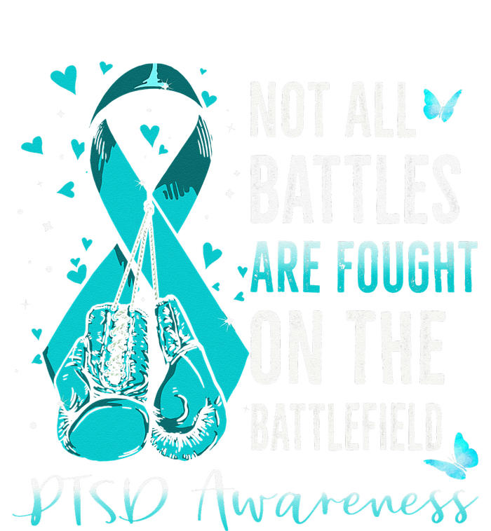 Not All Battles Are Fought On The Battlefield PTSD Awareness Women's V-Neck T-Shirt