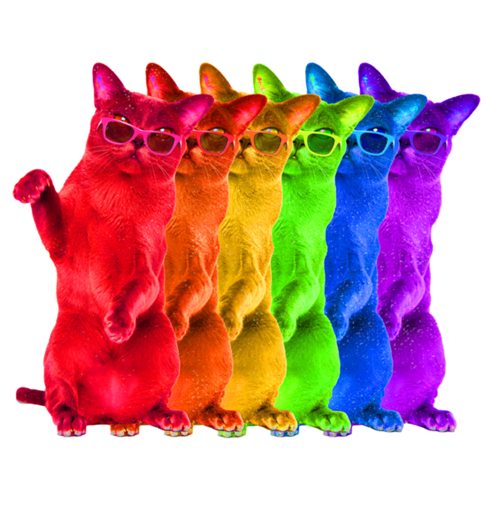 Vintage Love Win Rainbow Cat Lover Pride Lesbian Gay Lgbtq Gift Toddler T-Shirt