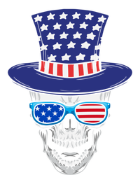 Fourth Of July Skull And Shades Gift Valucap Bio-Washed Visor