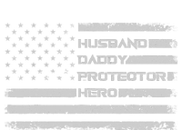 Menss Husband Daddy Protector Hero I Fathers Day Flag Hoodie