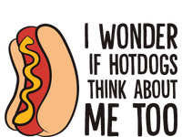 I Wonder If Hotdogs Think About Me Too Funny Hot Dog Baby Bodysuit