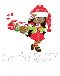 Im The Sassy Elf African American 5 Matching Christmas Gift Kids Long Sleeve Shirt