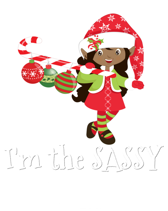 Im The Sassy Elf African American 5 Matching Christmas Gift Kids Long Sleeve Shirt