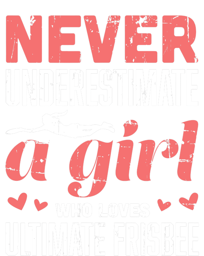 Never Underestimate A Girl Who Loves Ultimate Frisbee V-Neck T-Shirt